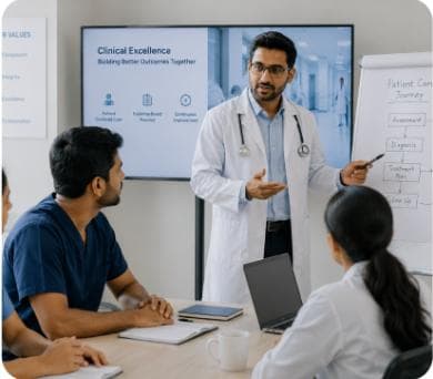 Teaching a clinical team around an incubator